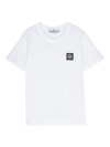 STONE ISLAND JUNIOR STONE ISLAND KIDS T-SHIRTS AND POLOS WHITE