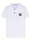 STONE ISLAND JUNIOR STONE ISLAND KIDS T-SHIRTS AND POLOS WHITE