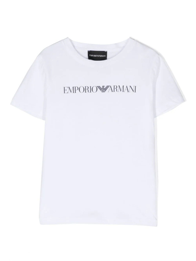 Emporio Armani Kids' White Cotton Tshirt