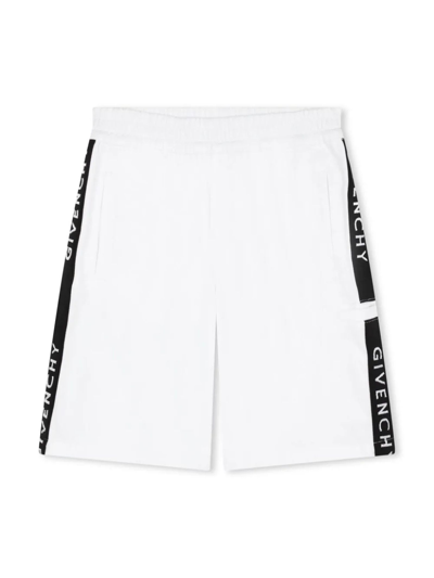 Givenchy Kids' Boys White Cotton Shorts