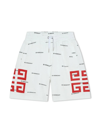 Givenchy 4g Logo-print Track Shorts In White