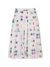 Chloé Abstract-print Organic Cotton Maxi Skirt In White