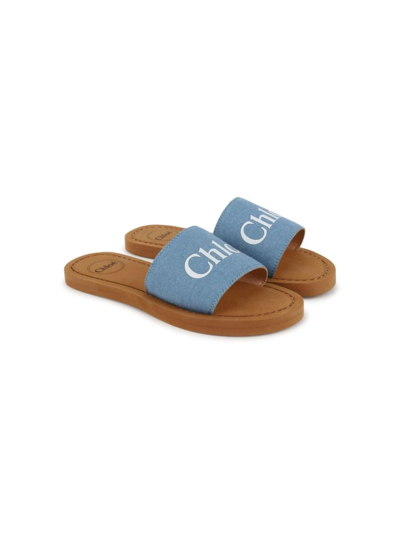 Chloé Chloè Kids Sandals Clear Blue