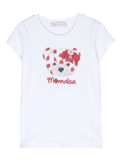 Monnalisa Kids' White Cotton Tshirt