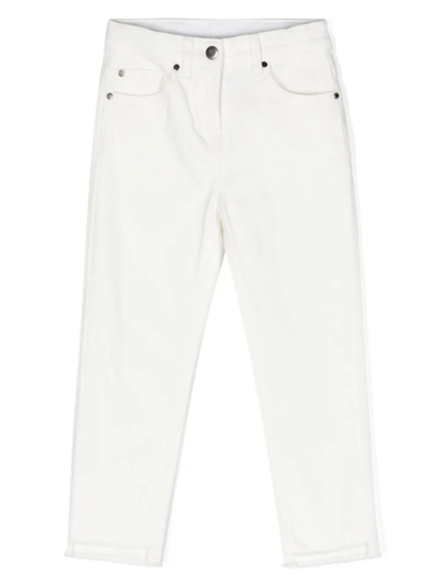 Stella Mccartney Kids' Stretch-cotton Jeans In White