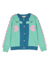Stella Mccartney Embroidered Cotton Cardigan In Green