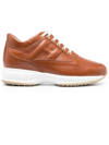 Hogan Logo-embellished Side Panels Sneakers In Brown
