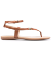 Hogan Valencia Thong Sandal In Tan Leather