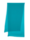 Alberta Ferretti Chiffon-crepe Silk Scarf In Blue
