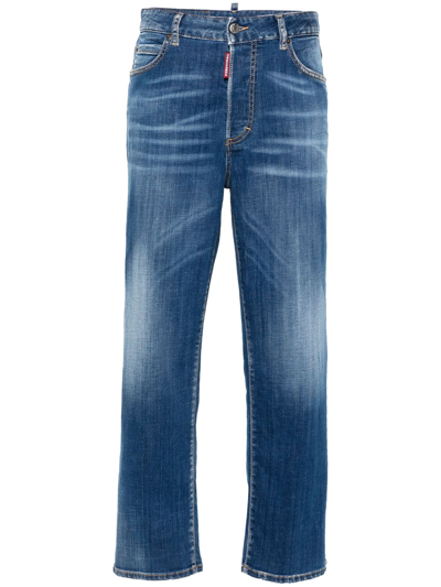 Dsquared2 Blue Stretch-cotton Denim Jeans
