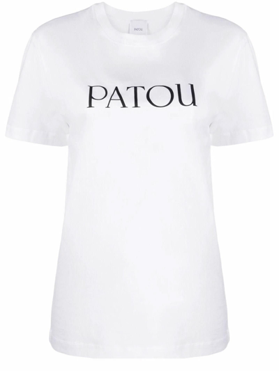 PATOU WHITE ORGANIC COTTON T-SHIRT