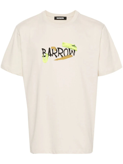 Barrow Beige Cotton T-shirt