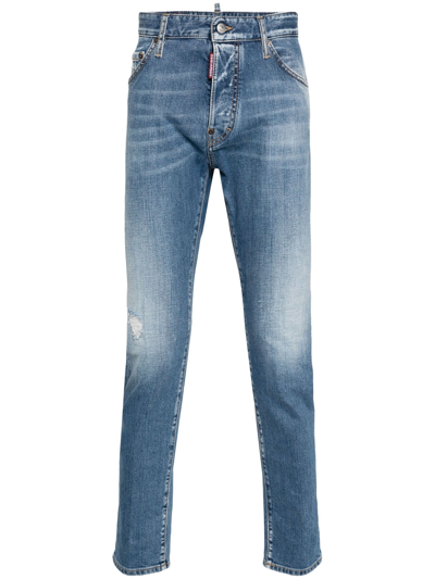 Dsquared2 Light Blue Stretch-cotton Jeans
