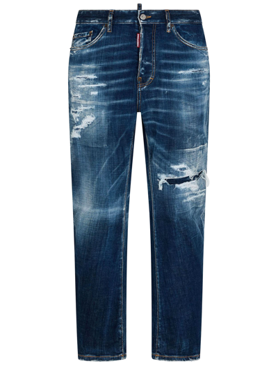 Dsquared2 Blue Stretch-cotton Denim Jeans