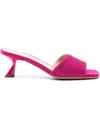 Roberto Festa Fuchsia Sofia Satin Mules In Fuchsia