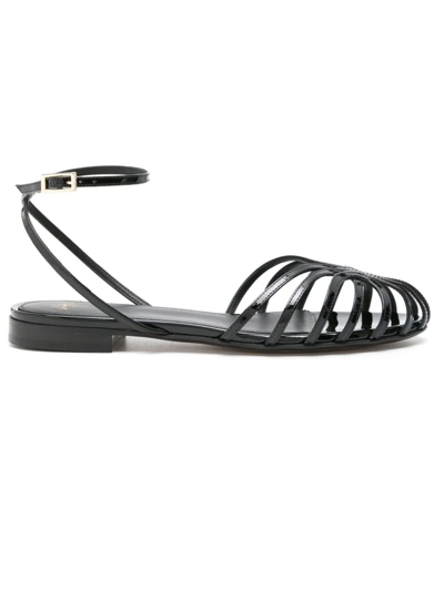 Alevì Strappy Closed-toe Sandals In Black