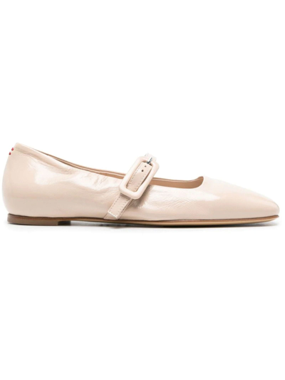 Halmanera Page Leather Ballerina Shoes In Beige