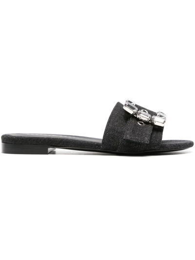 Roberto Festa Fade Denim Slides In Black