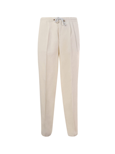 Brunello Cucinelli Pleated Trousers In Cream
