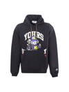 Msgm Graphic-print Cotton Hoodie In Black