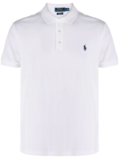 Ralph Lauren White Cotton Blend Polo Shirt