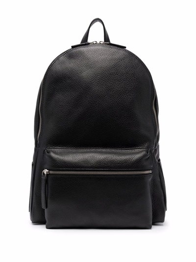 Orciani Black Calf Leather Micron Backpack