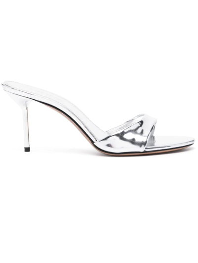 Paris Texas Silver Mirrored Leather Lidia Mule