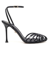 Alevì Patent Leather Ally Heeled Sandals 75 In Black
