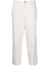 BRIGLIA 1949 LIGHT BEIGE COTTON BLEND TROUSERS