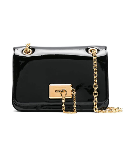 Alexandre Vauthier Le4 Nappa Leather Shoulder Bag In Black