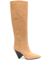 ISABEL MARANT CAMEL BROWN CALF LEATHER BOOTS