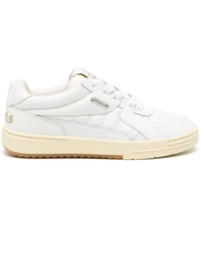 PALM ANGELS WHITE UNIVERSITY LEATHER SNEAKERS