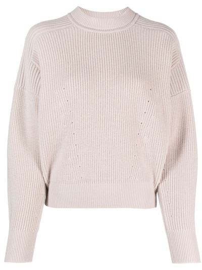 Marant Etoile Crew-neck Wool Jumper In Neutrals