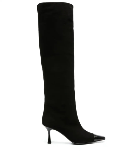 Roberto Festa Dixie 80mm Suede Knee-high Boots In Black