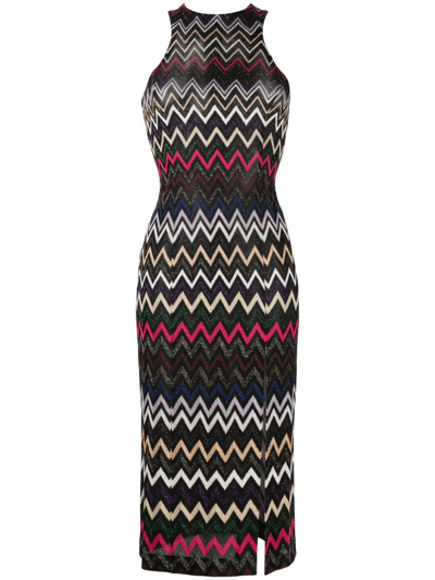 Missoni Zigzag-woven Midi Dress In Multicolour