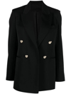 Lanvin Double-breasted Black Wool Jacket In Black