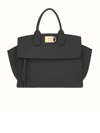 Ferragamo Women's Studio Soft Leather Handbag In Black