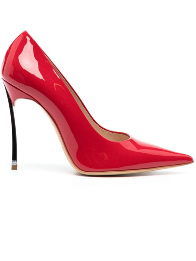 Casadei Super Blade Patent Leather - Woman Pumps Lipstick 37 In Red