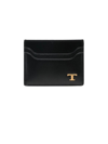 TOD'S CARD HOLDER IN BLACK LEATHER