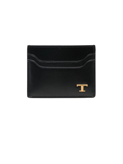 Tod's Leather Card Holder In Black