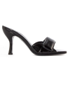 Gia Borghini 80mm Alodie Patent Faux Leather Sandals In Black