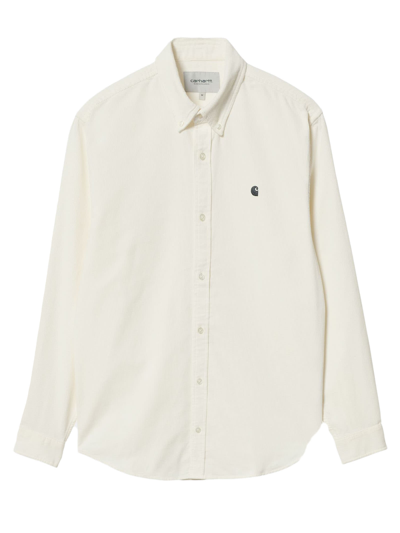 Carhartt 16-rib Cotton Velvet Shirt In White