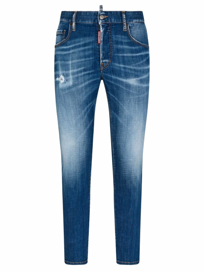 Dsquared2 Blue Stretch-cotton Jeans