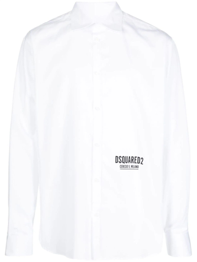 Dsquared2 White Cotton Shirt