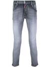 Dsquared2 Low-rise Cropped Jeans In Black
