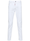 Dsquared2 White Cotton Denim Jeans In White