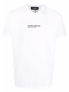 Dsquared2 'cool Fit Tee' White T-shirt With Logo Print On The Front In Cotton Man In White