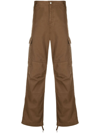 Carhartt Khaki Brown Organic Cotton Trousers In Brown