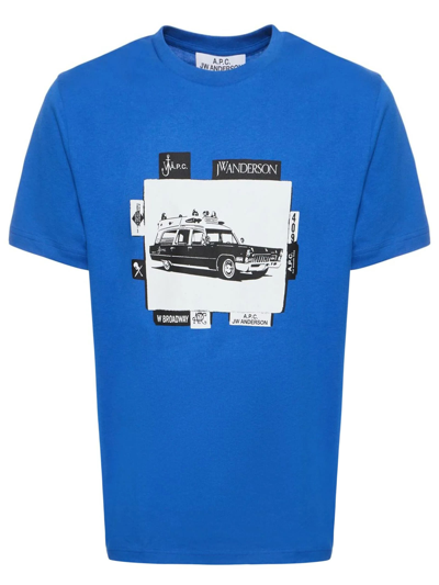 Apc Blue Cotton T-shirt