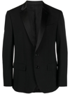 Dondup Notched-lapel Single-breast Blazer In Black